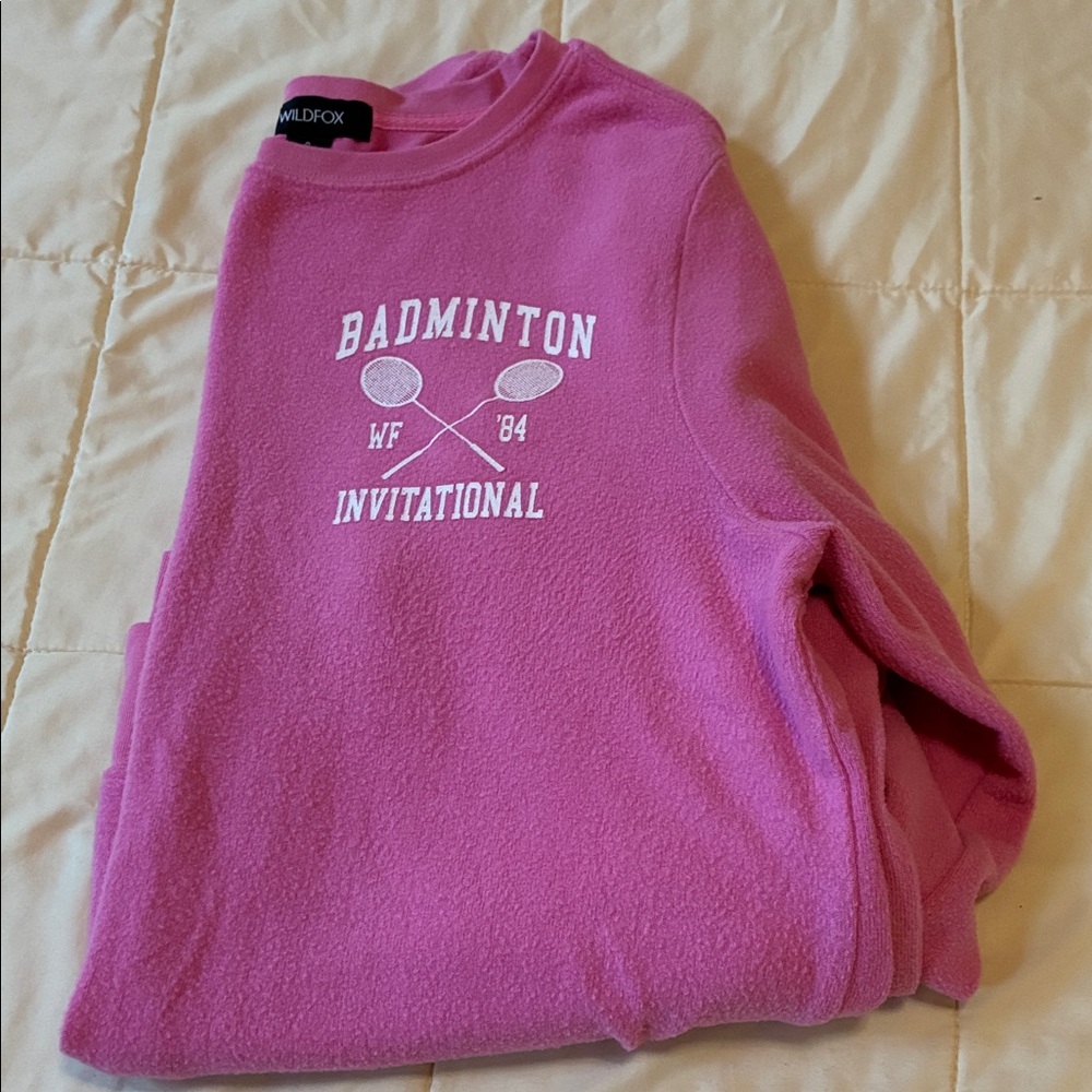 Wildfox Badminton Invitational Pink Sweatshirt